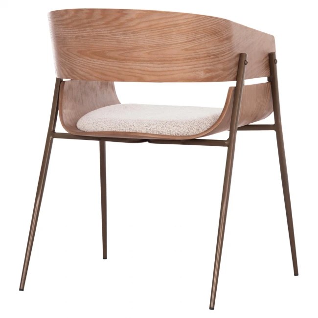 ΠΟΛΥΘΡΟΝΑ KRILL HM18254.01 PLYWOOD ΣΕ WHITEWASH--ΜΕΤΑΛΛΟ ΣΕ ΧΑΛΚΙΝΟ 55,5x55x72Υεκ.