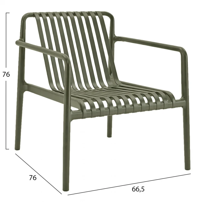 ΠΟΛΥΘΡΟΝΑ LOUNGE ΕΞΩΤ.ΧΩΡΟΥ MALEN HM6626.05 OLIVE GREEN ΠΟΛΥΠΡΟΠΥΛΕΝΙΟ 66x77x76Υεκ