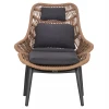 ΠΟΛΥΘΡΟΝΑ LOUNGE ΜΕ ΥΠΟΠΟΔΙΟ REMVAZZO HM6561.01 ΑΛΟΥΜΙΝΙΟ ΓΚΡΙ--WICKER 90x85x96Υεκ