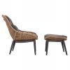 ΠΟΛΥΘΡΟΝΑ LOUNGE ΜΕ ΥΠΟΠΟΔΙΟ REMVAZZO HM6561.01 ΑΛΟΥΜΙΝΙΟ ΓΚΡΙ--WICKER 90x85x96Υεκ