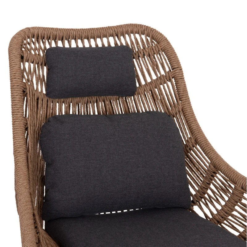 ΠΟΛΥΘΡΟΝΑ LOUNGE ΜΕ ΥΠΟΠΟΔΙΟ REMVAZZO HM6561.01 ΑΛΟΥΜΙΝΙΟ ΓΚΡΙ--WICKER 90x85x96Υεκ
