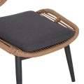 ΠΟΛΥΘΡΟΝΑ LOUNGE ΜΕ ΥΠΟΠΟΔΙΟ REMVAZZO HM6561.01 ΑΛΟΥΜΙΝΙΟ ΓΚΡΙ--WICKER 90x85x96Υεκ