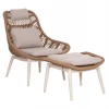 ΠΟΛΥΘΡΟΝΑ LOUNGE ΜΕ ΥΠΟΠΟΔΙΟ REMVAZZO HM6561.02 ΑΛΟΥΜΙΝΙΟ ΜΠΕΖ--WICKER 90x85x96Υεκ