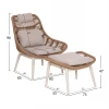 ΠΟΛΥΘΡΟΝΑ LOUNGE ΜΕ ΥΠΟΠΟΔΙΟ REMVAZZO HM6561.02 ΑΛΟΥΜΙΝΙΟ ΜΠΕΖ--WICKER 90x85x96Υεκ