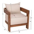 ΠΟΛΥΘΡΟΝΑ LOUNGE ΣΕΙΡΑ KIOTO HM6380 ΞΥΛΟ ΤΕΑΚ--ΦΥΣΙΚΟ ΧΡΩΜΑ 70x74x72Υεκ.