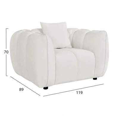 ΠΟΛΥΘΡΟΝΑ LYKKE HM3325.02 ΕΚΡΟΥ ΥΦΑΣΜΑ 119x89x70Υεκ