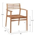 ΠΟΛΥΘΡΟΝΑ MOOSEN HM9936 ΜΑΣΙΦ ΞΥΛΟ TEAK ΣΕ ΦΥΣΙΚΟ 59x60x78,5Υ