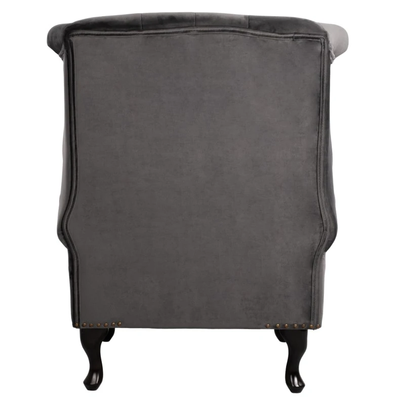 ΠΟΛΥΘΡΟΝΑ-ΜΠΕΡΖΕΡΑ ΓΚΡΙ ΒΕΛΟΥΔΟ T.CHESTERFIELD POLINA 83x75x107Yεκ.HM0053.10
