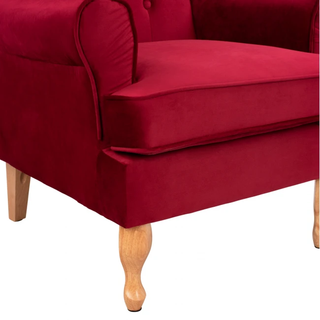 ΠΟΛΥΘΡΟΝΑ ΜΠΕΡΖΕΡΑ ΚΟΚΚΙΝΟ ΒΕΛΟΥΔΟ BRANDON 81Χ83Χ101Υ εκ.HM3073.14