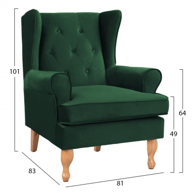 ΠΟΛΥΘΡΟΝΑ ΜΠΕΡΖΕΡΑ ΚΥΠΑΡΙΣΣΙ ΒΕΛΟΥΔΟ BRANDON 81Χ83Χ101Υ εκ.HM3073.13