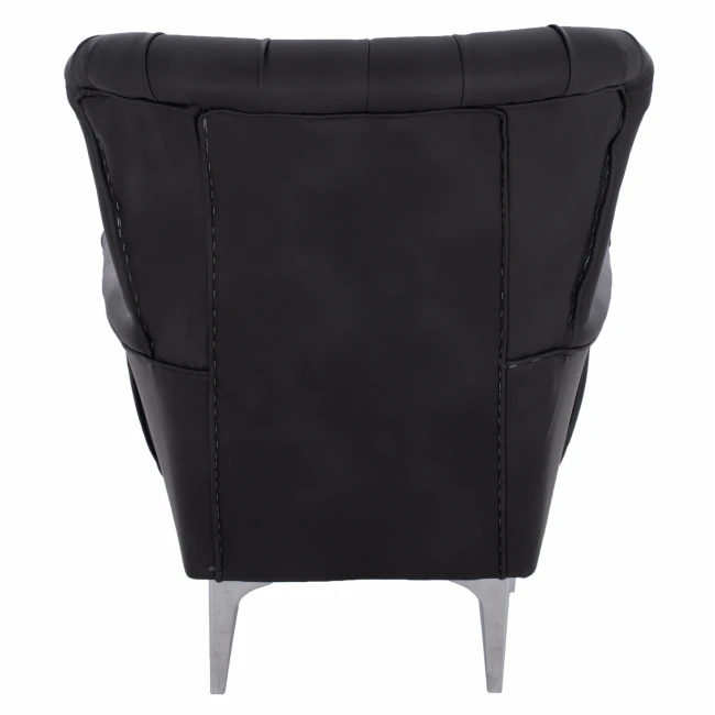 ΠΟΛΥΘΡΟΝΑ ΜΠΕΡΖΕΡΑ Τ. CHESTERFIELD ΣΕ ΧΡΩΜΑ ΜΑΥΡΟ HM9217.01 87x88x100 εκ.