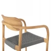 ΠΟΛΥΘΡΟΝΑ OSLO HM9636.08 ΞΥΛΟ TEAK ΦΥΣΙΚΟ & ΓΚΡΙ ΣΧΟΙΝΙ 55x54x80Yεκ.