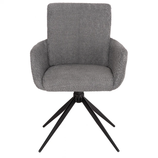 ΠΟΛΥΘΡΟΝΑ ΠΕΡΙΣΤΡΕΦ. BLANS HM9942.01 ΓΚΡΙ ΜΠΟΥΚΛΕ ΥΦΑΣΜΑ-ΜΕΤΑΛΛΙΚΑ ΠΟΔΙΑ 62x60x90Υ