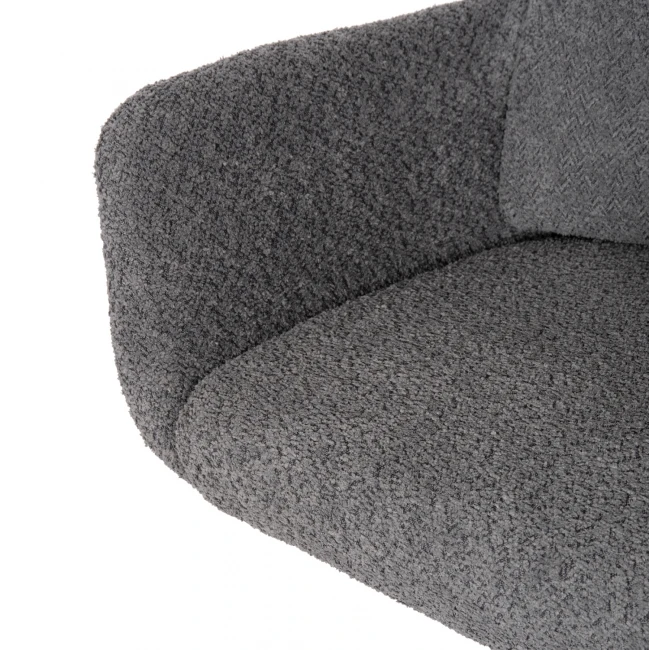 ΠΟΛΥΘΡΟΝΑ ΠΕΡΙΣΤΡΕΦ. BLANS HM9942.01 ΓΚΡΙ ΜΠΟΥΚΛΕ ΥΦΑΣΜΑ-ΜΕΤΑΛΛΙΚΑ ΠΟΔΙΑ 62x60x90Υ