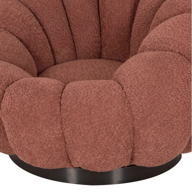 ΠΟΛΥΘΡΟΝΑ ΠΕΡΙΣΤΡΕΦΟΜΕΝΗ GRYMM HM9601.02 ΡΟΖ ΜΠΟΥΚΛΕ-ΜΑΥΡΗ ΜΕΤΑΛ. ΒΑΣΗ 90x93x65Υεκ.