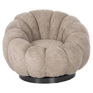 ΠΟΛΥΘΡΟΝΑ ΠΕΡΙΣΤΡΕΦΟΜΕΝΗ GRYMM HM9601.08 ΜΠΕΖ-ΚΑΦΕ ΜΠΟΥΚΛΕ-ΜΑΥΡΗ ΜΕΤΑΛ.ΒΑΣΗ 95x92x68Υεκ