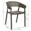 ΠΟΛΥΘΡΟΝΑ ΠΟΛΥΠΡΟΠΥΛΕΝΙΟΥ DARK OLIVE HM5941.07 53,5x50,5x73Υ εκ.