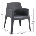 ΠΟΛΥΘΡΟΝΑ ΠΟΛΥΠΡΟΠΥΛΕΝΙΟΥ SLEEK HM6370.10 ΓΚΡΙ 68x63x82,5Υεκ.