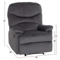 ΠΟΛΥΘΡΟΝΑ RELAX BRAYLEN HM3298.01 ΓΚΡΙ ΒΕΛΟΥΔΟ 85x90x95Υεκ.