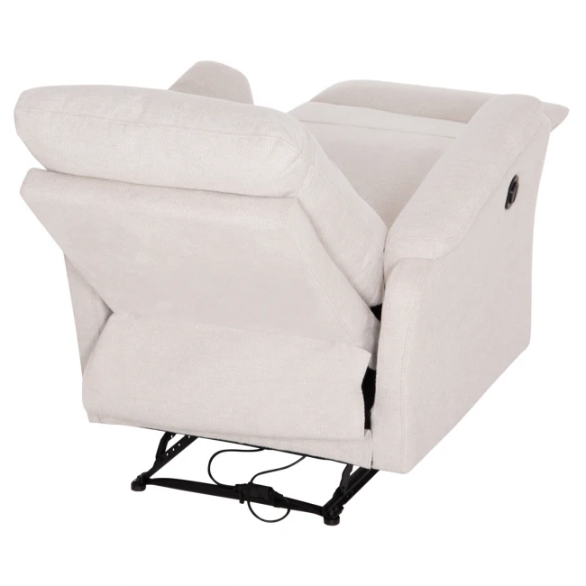 ΠΟΛΥΘΡΟΝΑ RELAX ΜΕ ΗΛΕΚΤΡΙΚΗ ΑΝΑΚΛΙΣΗ SYNTHIA HM3309.01 ΜΠΕΖ ΥΦΑΣΜΑ 75x86x100Yεκ