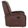 ΠΟΛΥΘΡΟΝΑ RELAX ΜΕ ΜΗΧΑΝΙΣΜΟ MASSAGE ROCCA HM0026.03 PU ΚΑΦΕ ΣΚΟΥΡΟ 80x96x97 εκ.