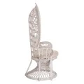 ΠΟΛΥΘΡΟΝΑ ROYAL PEACOCK HM9342.02 RATTAN ΣΕ ΛΕΥΚΟ-ΜΑΞΙΛΑΡΙ ΛΕΥΚΟ 114x72x150Yεκ.