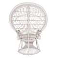 ΠΟΛΥΘΡΟΝΑ ROYAL PEACOCK HM9342.02 RATTAN ΣΕ ΛΕΥΚΟ-ΜΑΞΙΛΑΡΙ ΛΕΥΚΟ 114x72x150Yεκ.
