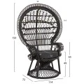 ΠΟΛΥΘΡΟΝΑ ROYAL PEACOCK HM9342.03 RATTAN ΜΑΥΡΟ-ΜΑΞΙΛΑΡΙ ΚΑΦΕ 114x72x150Yεκ.