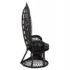 ΠΟΛΥΘΡΟΝΑ ROYAL PEACOCK HM9342.03 RATTAN ΜΑΥΡΟ-ΜΑΞΙΛΑΡΙ ΜΑΥΡΟ 114x72x150Yεκ.