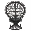 ΠΟΛΥΘΡΟΝΑ ROYAL PEACOCK HM9342.03 RATTAN ΜΑΥΡΟ-ΜΑΞΙΛΑΡΙ ΜΑΥΡΟ 114x72x150Yεκ.