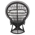ΠΟΛΥΘΡΟΝΑ ROYAL PEACOCK HM9342.03 RATTAN ΜΑΥΡΟ-ΜΑΞΙΛΑΡΙ ΚΑΦΕ 114x72x150Yεκ.