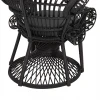 ΠΟΛΥΘΡΟΝΑ ROYAL PEACOCK HM9342.03 RATTAN ΜΑΥΡΟ-ΜΑΞΙΛΑΡΙ ΜΑΥΡΟ 114x72x150Yεκ.