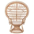 ΠΟΛΥΘΡΟΝΑ ROYAL PEACOCK HM9342 RATTAN ΣΕ ΦΥΣΙΚΟ-ΜΑΞΙΛΑΡΙ ΜΠΕΖ 114x72x150Yεκ.
