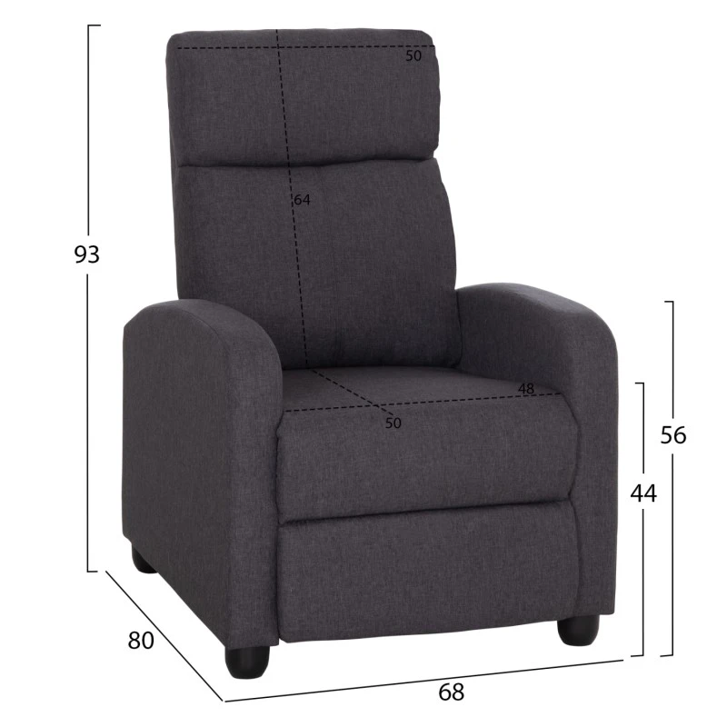 ΠΟΛΥΘΡΟΝΑ ΣΑΛΟΝΙΟΥ RELAX DROSEN HM3299.01 ΓΚΡΙ ΥΦΑΣΜΑ 68x80x93Υεκ