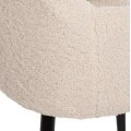 ΠΟΛΥΘΡΟΝΑ SHELLY HM8591.02 ΥΦΑΣΜΑ TEDDY ΛΕΥΚΟ-ΜΑΥΡΑ ΜΕΤΑΛΛΙΚΑ ΠΟΔΙΑ 57x55x87Yεκ.