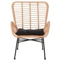 ΠΟΛΥΘΡΟΝΑ ΣΤΥΛ ΜΠΕΡΖΕΡΑΣ ALLEGRA HM5704.11 P.E.RATTAN ΜΠΕΖ-ΜΑΥΡΟ ΜΕΤΑΛΛΟ 66x59x90Υεκ.