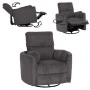 ΠΟΛΥΘΡΟΝΑ ΘΗΛΑΣΜΟΥ/RELAX VELMORA HM3300.01 ΓΚΡΙ ΚΟΤΛΕ ΥΦΑΣΜΑ 100x90x100Υεκ