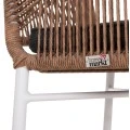 ΠΟΛΥΘΡΟΝΑ TOPIN HM6048.01 ΑΛΟΥΜΙΝΙΟ ΛΕΥΚΟ-P.E. RATTAN ΑΝΟΙΧΤΟ ΚΑΦΕ-ΜΑΞΙΛΑΡΙ ΓΚΡΙ 57x65x84Υ εκ