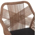 ΠΟΛΥΘΡΟΝΑ TOPIN HM6048.01 ΑΛΟΥΜΙΝΙΟ ΛΕΥΚΟ-P.E. RATTAN ΑΝΟΙΧΤΟ ΚΑΦΕ-ΜΑΞΙΛΑΡΙ ΓΚΡΙ 57x65x84Υ εκ