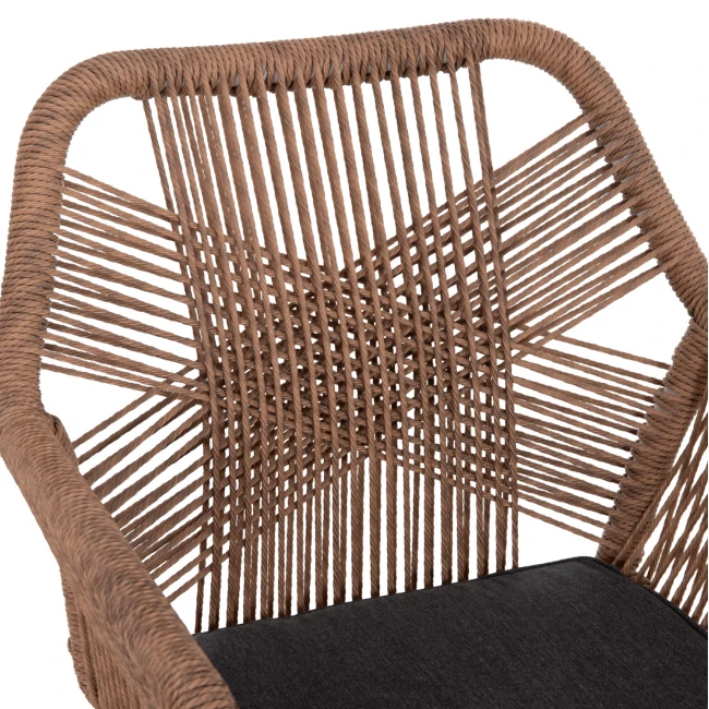 ΠΟΛΥΘΡΟΝΑ TOPIN HM6048.01 ΑΛΟΥΜΙΝΙΟ ΛΕΥΚΟ-P.E. RATTAN ΑΝΟΙΧΤΟ ΚΑΦΕ-ΜΑΞΙΛΑΡΙ ΓΚΡΙ 57x65x84Υ εκ