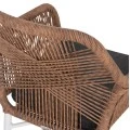 ΠΟΛΥΘΡΟΝΑ TOPIN HM6048.01 ΑΛΟΥΜΙΝΙΟ ΛΕΥΚΟ-P.E. RATTAN ΑΝΟΙΧΤΟ ΚΑΦΕ-ΜΑΞΙΛΑΡΙ ΓΚΡΙ 57x65x84Υ εκ