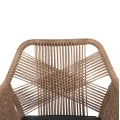 ΠΟΛΥΘΡΟΝΑ TOPIN HM6048.03 ΑΛΟΥΜΙΝΙΟ ΑΝΘΡΑΚΙ-P.E. RATTAN ΜΠΕΖ-ΜΑΞΙΛΑΡΙ ΑΝΘΡΑΚΙ