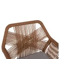 ΠΟΛΥΘΡΟΝΑ TOPIN HM6048.11 ΑΛΟΥΜΙΝΙΟ ΛΕΥΚΟ-P.E. RATTAN ΜΠΕΖ 59x63x81Υεκ