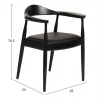 ΠΟΛΥΘΡΟΝΑ ΤΡΑΠΕΖΑΡΙΑΣ ADOR HM9948.02 RUBBERWOOD ΚΑΙ PU-ΜΑΥΡΟ 62x54x76,5Υεκ