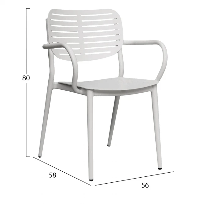 ΠΟΛΥΘΡΟΝΑ ΤΡΑΠΕΖΑΡΙΑΣ HILLIARD HM6644.02 ΑΛΟΥΜΙΝΙΟ ΣΕ ΛΕΥΚΟ 56x58x80Υεκ
