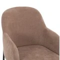 ΠΟΛΥΘΡΟΝΑ ΤΡΑΠΕΖΑΡΙΑΣ MANIDO HM18429.03 TAUPE ΥΦΑΣΜΑ-ΜΕΤΑΛ.ΜΑΥΡΑ ΠΟΔΙΑ 54x61x87Υεκ