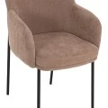 ΠΟΛΥΘΡΟΝΑ ΤΡΑΠΕΖΑΡΙΑΣ MANIDO HM18429.03 TAUPE ΥΦΑΣΜΑ-ΜΕΤΑΛ.ΜΑΥΡΑ ΠΟΔΙΑ 54x61x87Υεκ