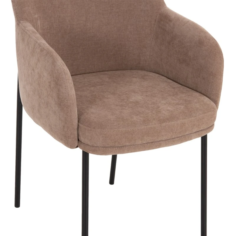 ΠΟΛΥΘΡΟΝΑ ΤΡΑΠΕΖΑΡΙΑΣ MANIDO HM18429.03 TAUPE ΥΦΑΣΜΑ-ΜΕΤΑΛ.ΜΑΥΡΑ ΠΟΔΙΑ 54x61x87Υεκ