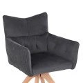 ΠΟΛΥΘΡΟΝΑ ΤΡΑΠΕΖΑΡΙΑΣ QUILL HM9843.03 ΓΚΡΙ ΥΦΑΣΜΑ-ΞΥΛΟ ΟΞΙΑΣ ΠΟΔΙΑ 61x57,5x91Υεκ.