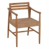 ΠΟΛΥΘΡΟΝΑ ΤΡΑΠΕΖΑΡΙΑΣ ROBIN HM18351 ΞΥΛΟ TEAK & ΣΧΟΙΝΙ VIRO ΦΥΣΙΚΟ 53,5x60x78Υεκ